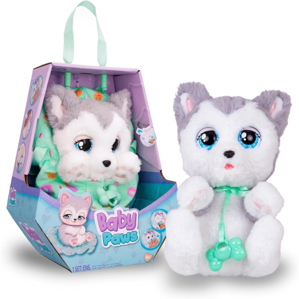 Baby Paws Husky, Peluche Interattivo con Suoni,...