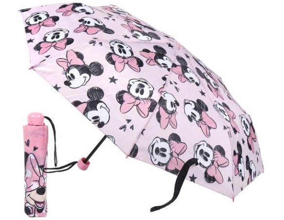 OMBRELLO BIMBO PIEGHEVOLE PIERGABILE MINNIE MOUSE ROSA MANUALE