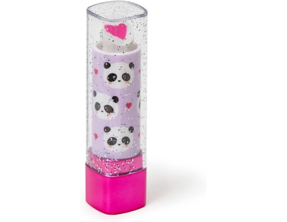 Legami - Gomma Xoxo, Lipstick, Gomma Profumata, Diametro 2 cm, Tema Panda, Gomma a Forma di Rossetto