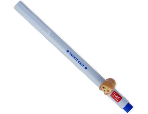 Legami - Penna Gel con Animaletto decorativo, Evita il rotolamento, Inchiostro Blu, Animaletto rimovibile e ricombinabile, Punt
