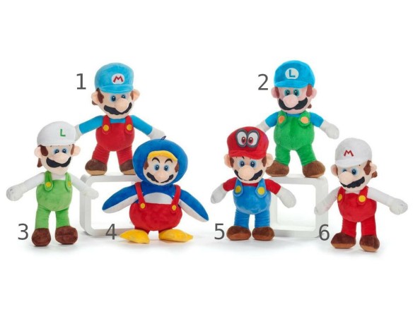 SuperMario | PELUCHE SUPER MARIO E LUIGI GHIACCIO E FUOCO 35CM UNO A SCELTA