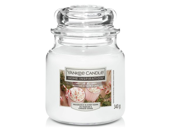Yankee Candle Home Inspiration - Milkshake al bastoncino di zucchero candy cane milkshake :  - Candela giara media 340g