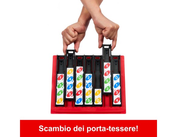 UNO Quattro - Combina l'abilità di abbinare il colore o il numero alla sfida di posizionare quattro tessere in fila, per serate