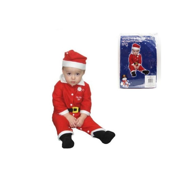 VESTITO BABBO NATALE NEONATO 69 CM
