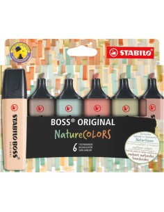 EVIDENZIATORE BOSS ORIGINAL NATURECOLORS SET 6 COLORI...