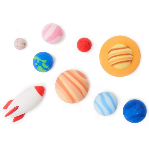 Legami - Solar System, Set di 9 Gomme, 0,8x3,5...
