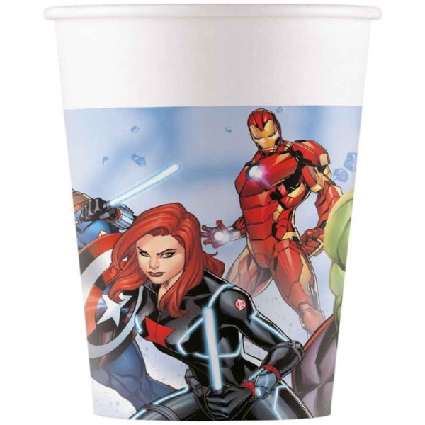 Bicchiere carta "Avengers Fight Stones" 8pz...