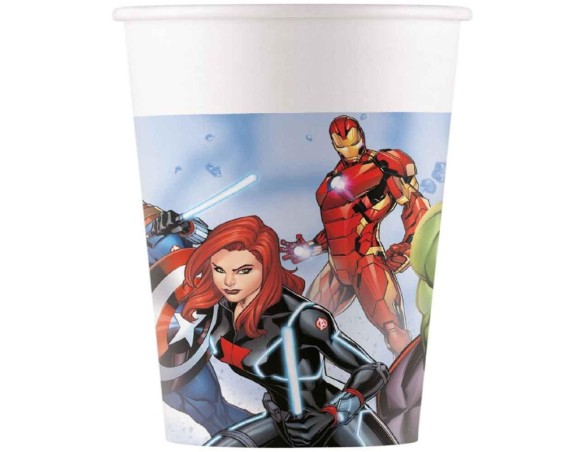 Bicchiere carta "Avengers Fight Stones" 8pz bambino bimbo