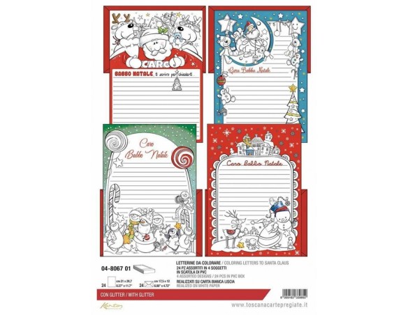 BIGLIETTI LETTERINE NATALE DA COLORARE
