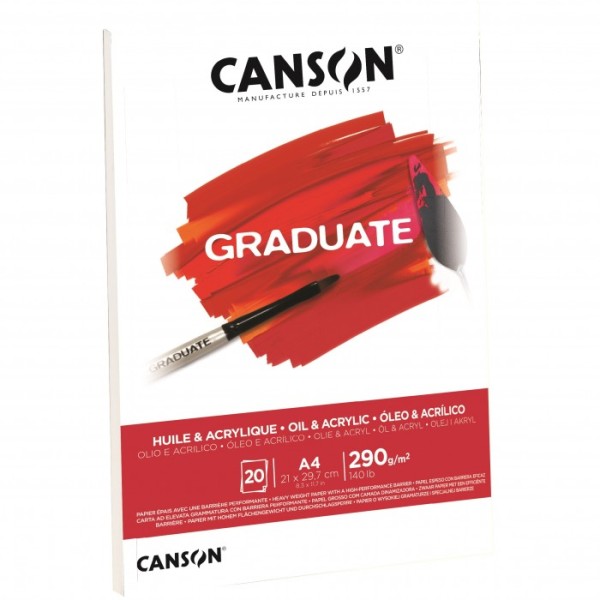 BLOCCO DISEGNO GRADUATE OIL & ACRYLIC 20 FOGLI...