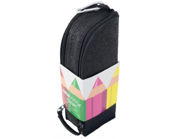 ASTUCCIO ATTREZZATO EMPIRE TINTA UNITA ART DI POOL OVER - NERO GLITTER