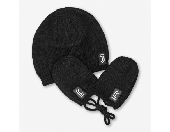 SET BERRETTO E GUANTI MOFFOLE BABY BAMBINO JUVENTUS 6-12 MESI 131407