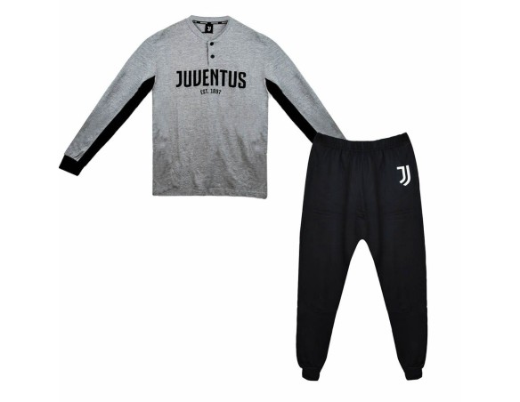 PIGIAMA DA RAGAZZO PRIMAVERILE JUVENTUS 15108 JERSEY PRODOTTO UFFICIALE JUVE GRIGIO