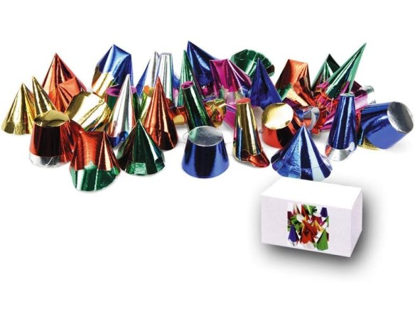 Cappellini mignon metallizzati cotillon Capodanno C.U.
