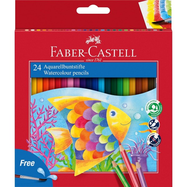 Astuccio 24 matite colorate acquerellabili con...