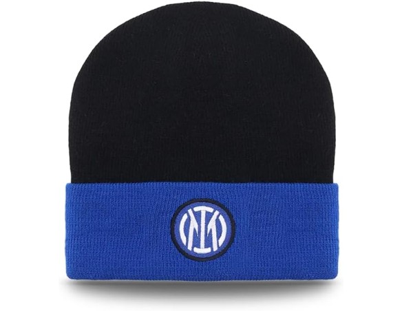 Inter - Cappellino zuccotto inter ufficiale con Ribalta Nuovo Logo, Diverse Colorazioni, Cappellino Calcio Unisex - Adulto