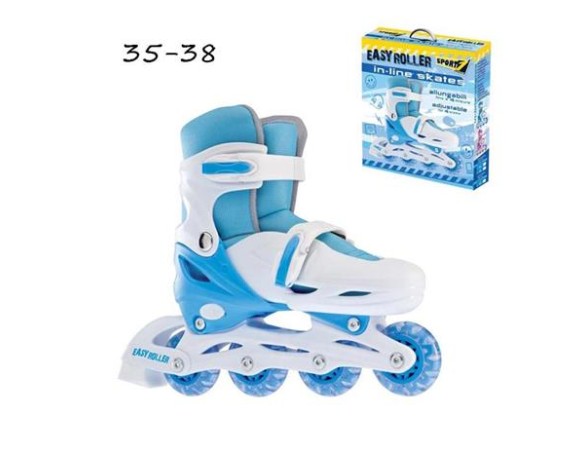 Pattini In Line Easy Roller 35 38 Regolabili Azzurro