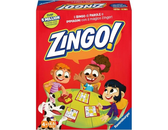 Ravensburger - Zingo, la Divertentissima Tombola di Parole e Immagini, Gioco per Bambini, 2-6 Giocatori, Versione Italiana, 4+ 