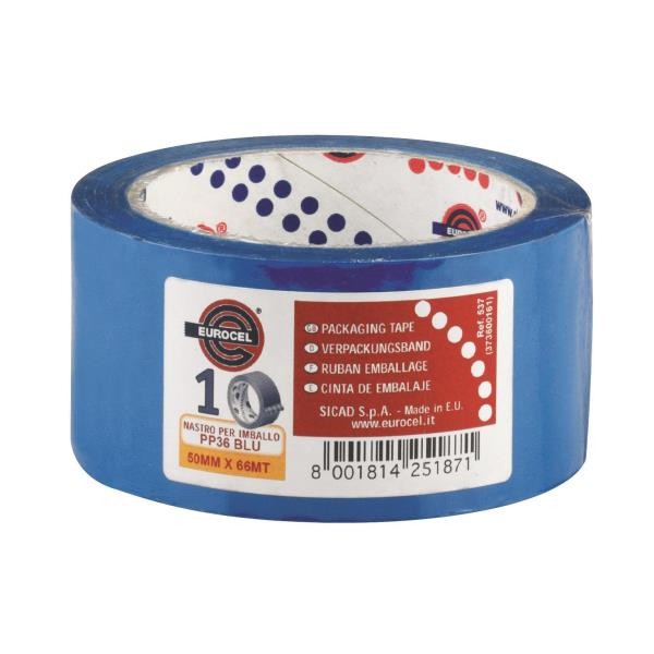 EUROCEL - Nastro adesivo 50mm x 66m Blu pp36nn