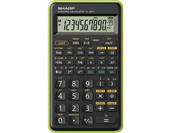Calcolatrice Scientifica EL-501TB Sharp - EL-501TB-GR (Verde)