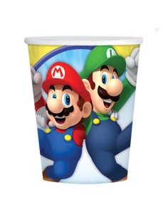 Bicchiere bicchieri Carta Super Mario Bros 8pz festivo...