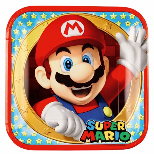 Piatto piatti carta ECO 23cm Super Mario Bros...