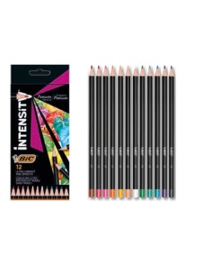 PASTELLI BIC INTENSITY PREMIUM DA 12 FUSTO NERO 951844