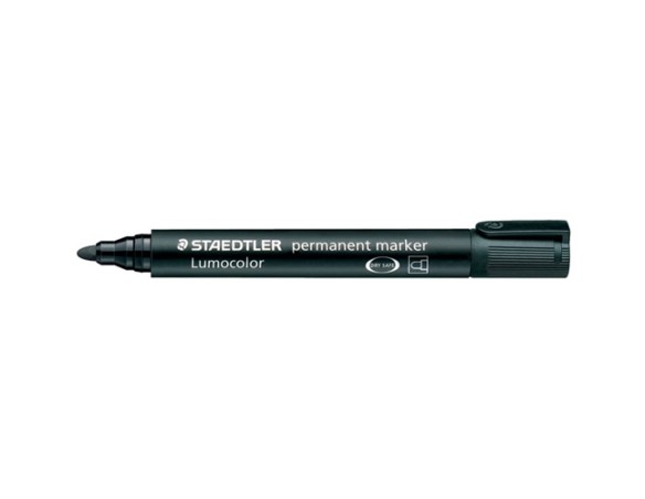 Pennarello Marcatore Lumocolor Permanent Staedtler - nero tonda 2 mm