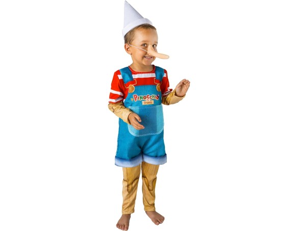 Costume Vestito Ciao Pinocchio burattino costume travestimento bambino originale