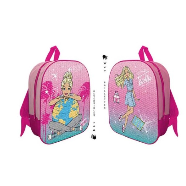 Barbie zaino paillettes reversibile barbie...