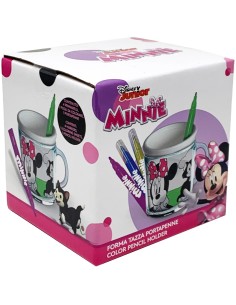 Disney Minnie - Tazza portapenne in plastica da colorare...