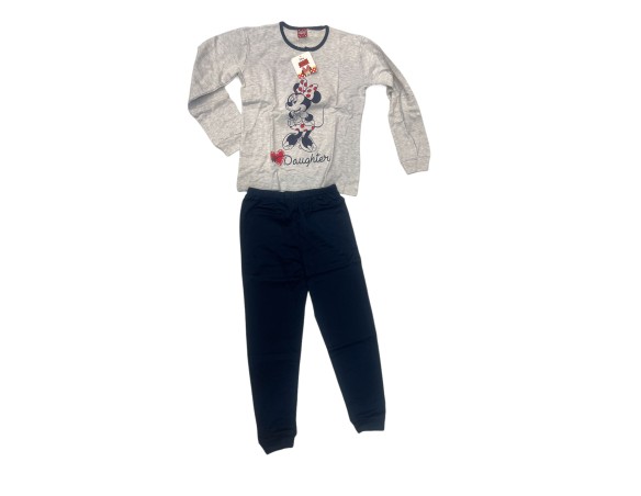 PIGIAMA Disney Minnie - Pigiama due pezzi bambina, Caldo cotone, GRIGIO CHIARO ( dgw18106 )