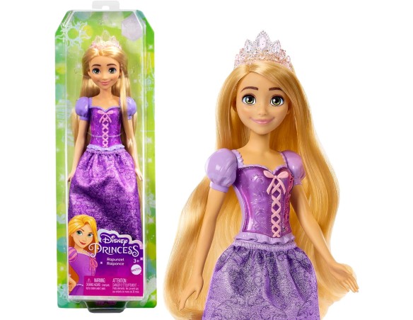 Disney Princess - Rapunzel bambola rapunzel raperonzolo vestita alla moda con capi e accessori scintillanti ispirati al film, G