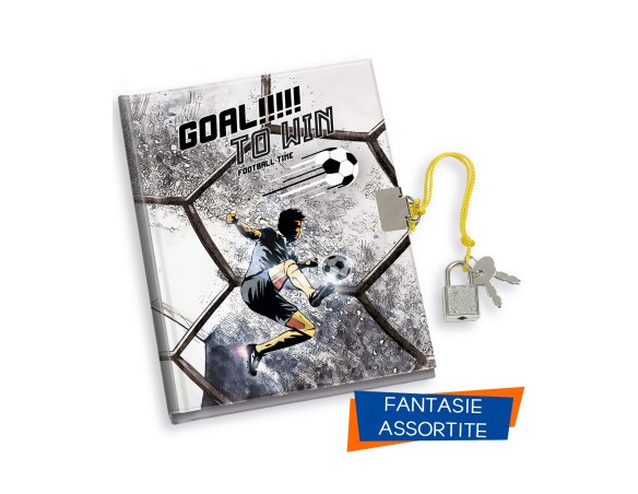 DIARIO SEGRETO 13X18 CON LUCCHETTO 80 PAGINE FOOTBALL TIME LEBEZ