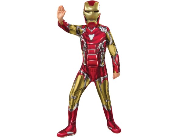 Rubies Costume Iron Man Endgame Classic per ragazzi, Tuta stampata, copristivali e maschera, Oficiale Marvel per Carnevale, Hal