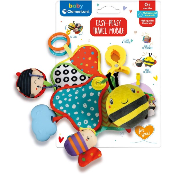 Clementoni- Easy-Peasy Travel Mobile-Giostrina...