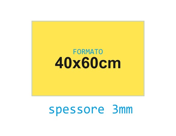 FOGLIO FELTRO RIGIDO GIALLO 40 X 60 3MM