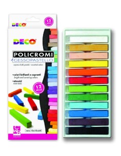 Gessi Policromi - Scatola 12 Pz. - Colori Assortiti
