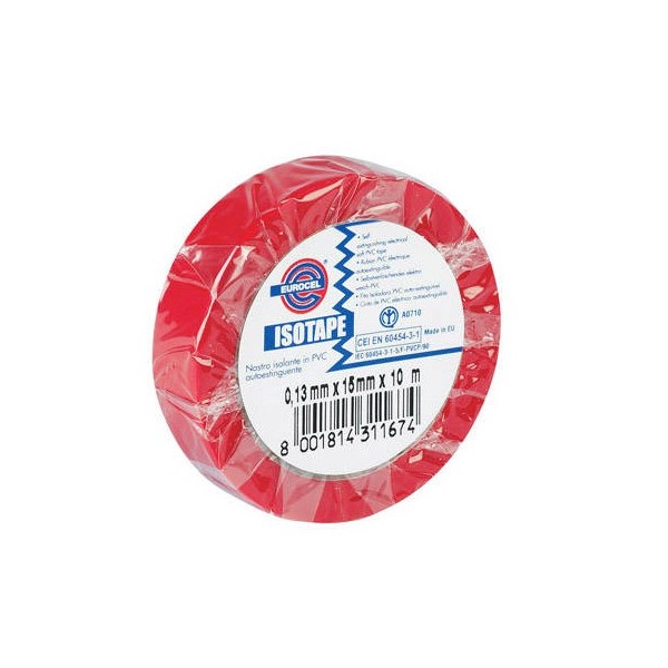 NASTRO ISOLANTE ISOTAPE ROSSO MM15X10MT