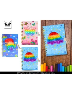 Diario segreto pop it misura 21x15,5x1,5cm con lucchetto...