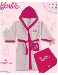 Barbie Accappatoio Ricamato In cotone Con Cappuccio...