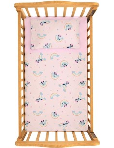 Minnie Mouse, Set Lenzuola Culla, 100% Cotone, Completo...