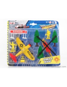 SET DIORAMA AEREO cm. 9 + ELICOTTERO cm. 12 RICERCA E...