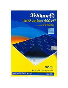 CARTA COPIATIVA A4 BLU PELIKAN 500 H HAND CARBON CARBONE...