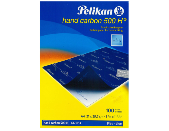 CARTA COPIATIVA A4 BLU PELIKAN 500 H HAND CARBON CARBONE ( 1 PEZZO )