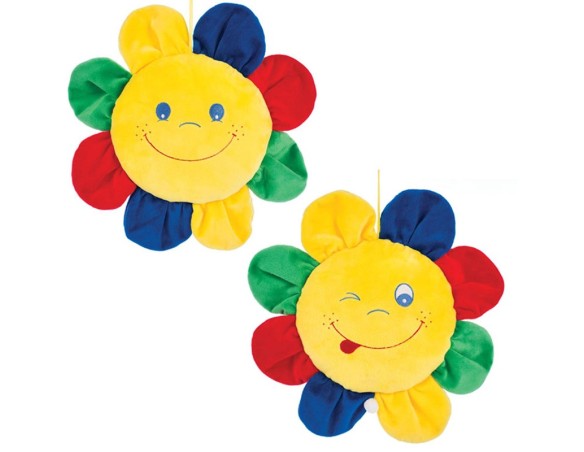 CUSCINO FIORE CON CARILLON MUSICALE DECAR 27675 35 CM