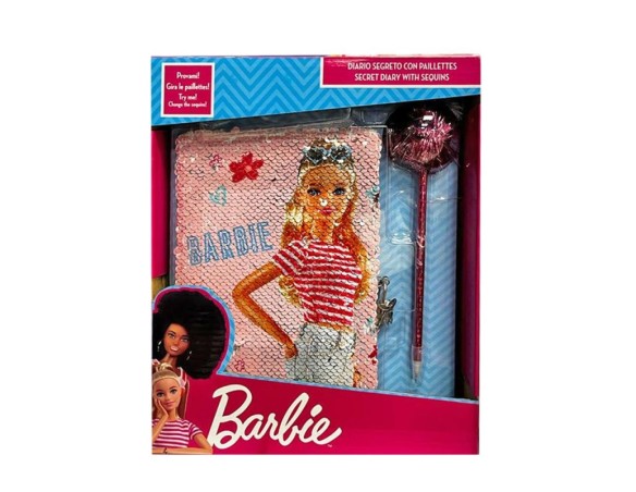 Diario con paillettes reversibile Barbie