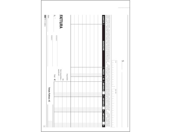 EDIPRO - E5289A - Blocco fattura 3 aliquote 50x2 autoricalcante f.to 14,8x22