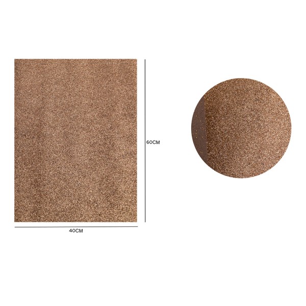 FOGLIO CARTA CREPLA EVA GLITTER 40 X 60 Bronzo