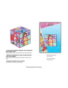 CUBO MAGICO PRINCIPESSE PRINCESSO CUBO DI RUBIK PUZZLE...